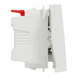 Lot de 5 Interrupteurs Poussoir SCHNEIDER Unica NO 10A Connexion Rapide Blanc 2 Modules Mécanisme Seul - NU320618F
