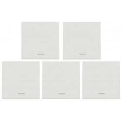 Lot de 5 Interrupteurs Poussoir Lumineux SCHNEIDER Unica NO 10A Connexion Rapide Blanc 2 Modules Mécanisme Seul - NU320618F -