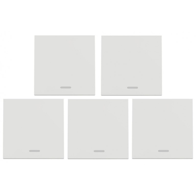 Lot de 5 Interrupteurs Poussoir Lumineux SCHNEIDER Unica NO 10A Connexion Rapide Blanc 2 Modules Mécanisme Seul - NU320618F -