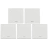 Lot de 5 Interrupteurs Poussoir Lumineux SCHNEIDER Unica NO 10A Connexion Rapide Blanc 2 Modules Mécanisme Seul - NU320618F -