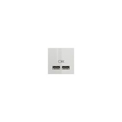 Prise Double Chargeur USB SCHNEIDER Unica 5Vcc 1A+2.1A 2 Modules Blanc Mécanisme Seul - NU341818