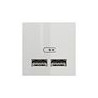 Prise Double Chargeur USB SCHNEIDER Unica 5Vcc 1A+2.1A 2 Modules Blanc Mécanisme Seul - NU341818