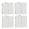 Lot de 4 Interrupteurs Double Va-et-Vient SCHNEIDER Unica 10A Connexion Rapide 2 Modules Mécanisme Seul Blanc - NU321318F