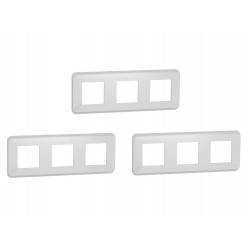 Lot de 3 Plaques de Finition 3 Prises SCHNEIDER Unica Pro Blanc - NU400618