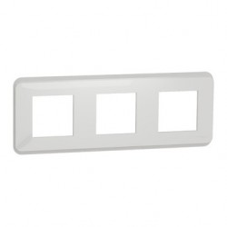 Lot de 3 Plaques de Finition 3 Prises SCHNEIDER Unica Pro Blanc - NU400618