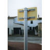 Mât Support pour Panneau de Signalisation en Aluminium Cannelé Ø80mm Hauteur 4m - M80400