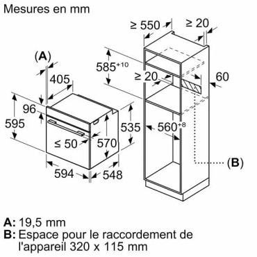 Four Encastrable Multifonctions 71L BOSCH Série 2 Nettoyage Pyrolyse 60x60cm Inox - HBA171BS4F
