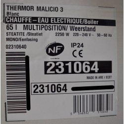 Chauffe-Eau Électrique Plat 65L THERMOR Malicio 3 231064