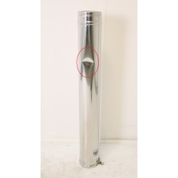 Conduit Isolé Double Paroi TEN Duoten 1000mm Inox 316/304 Ø80/130mm avec Bride - 501088