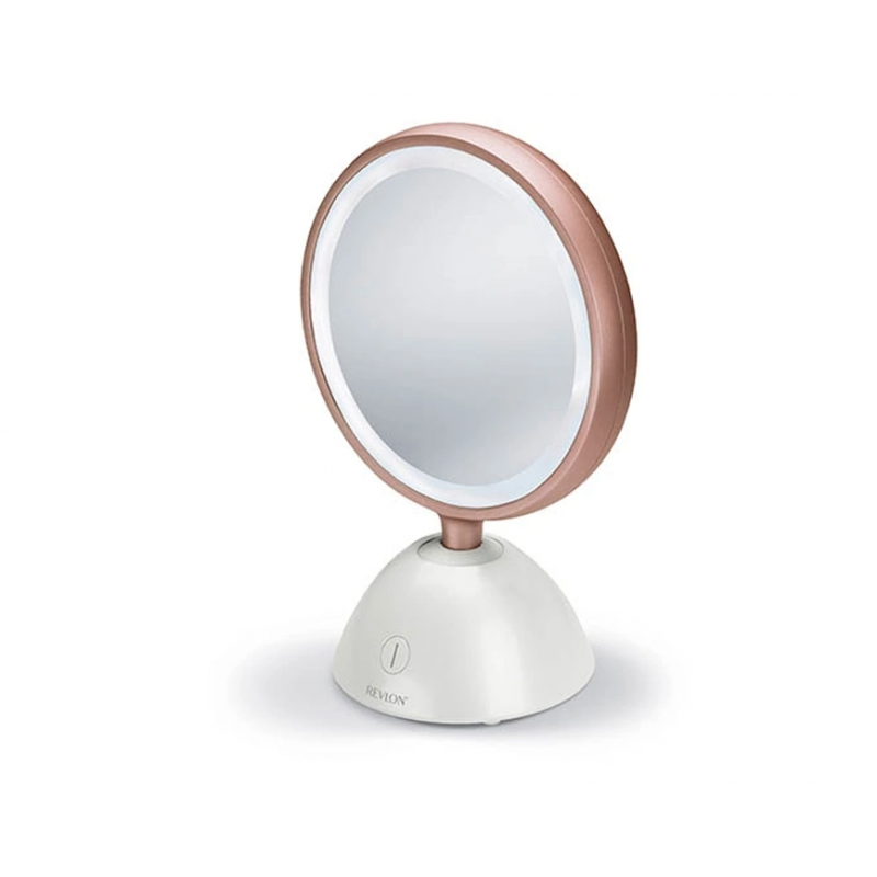 Miroir à Poser Éclairage LED Rechargeable REVLON Double Face Normal et Grossisante X5