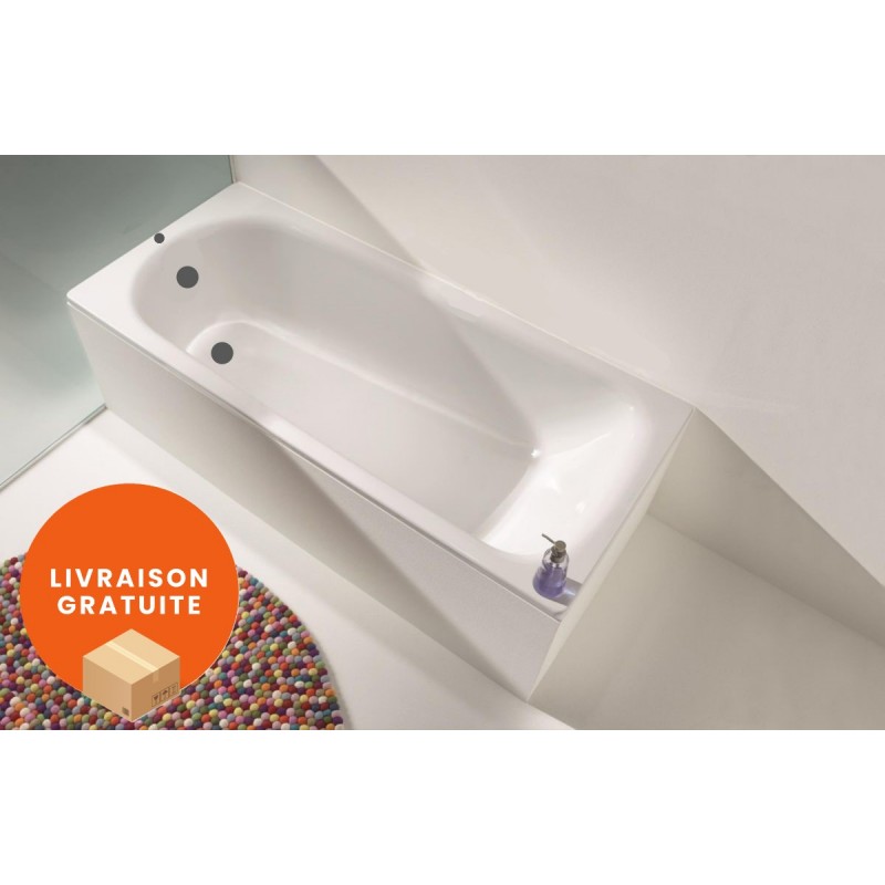Baignoire Acier Rectangulaire KALDEWEI Eurowa 170x70cm avec Pieds - 119620070001 Baignoire Acier Rectangulaire KALDEWEI Eurowa 170x70cm avec Pieds - 119620070001