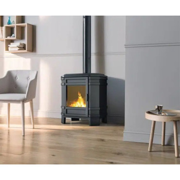INVICTA - Poêle à Bois Fonte 8kW Vosges Noir - P901634