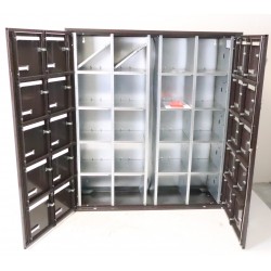 Bloc de 20 Boîtes aux Lettres LEABOX Collectives Intérieur Mural Marron - 4X5