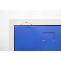 Vestiaire Industrie Salissante 3 Colonnes Fermeture Moraillon 180x120x50cm - NT-SA-3