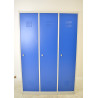 Vestiaire Industrie Salissante 3 Colonnes Fermeture Moraillon 180x120x50cm - NT-SA-3