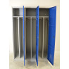 Vestiaire Industrie Salissante 3 Colonnes Fermeture Moraillon 180x120x50cm - NT-SA-3