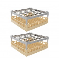 Chariot SRE 4 Paniers Plonge pour Vaisselle Réutilisable