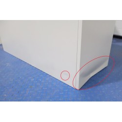 Vestiaire Industrie Salissante 3 Colonnes Fermeture Moraillon 180x120x50cm - NT-SA-3