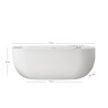 TOTS - Baignoire Îlot Acrylique Acoda 170X80X59.5cm Blanc - 779A