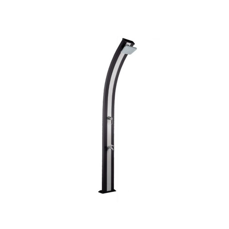 Douche Solaire d'Extérieur 30L FORMIDRA Spring Courbée Anthracite en Aluminium - DS-A122BN