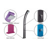Douche Solaire d'Extérieur 30L FORMIDRA Spring Courbée Anthracite en Aluminium - DS-A122BN