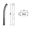 Douche Solaire d'Extérieur 30L FORMIDRA Spring Courbée Anthracite en Aluminium - DS-A122BN