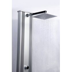 Douche Solaire Hybride d'Extérieur 37L FORMIDRA Dada Straight Aluminium - D463-AX - NEUVE
