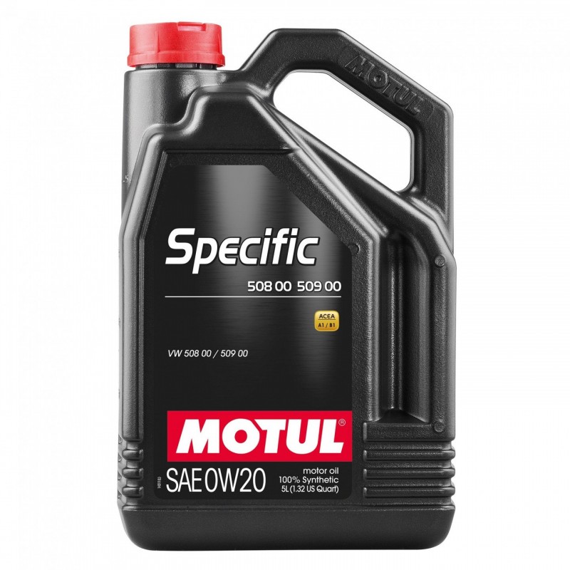 Bidon 5L Huile Moteur Synthétique MOTUL 0W-20 508 00 509 00 Pour Moteur Diesel et Essence Groupe VAG