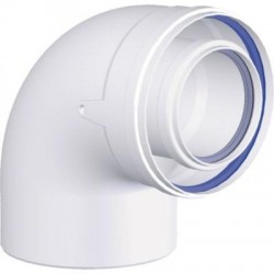 Coude Clapet Intégré ARISTON 3CEP 90° Ø80/125mm