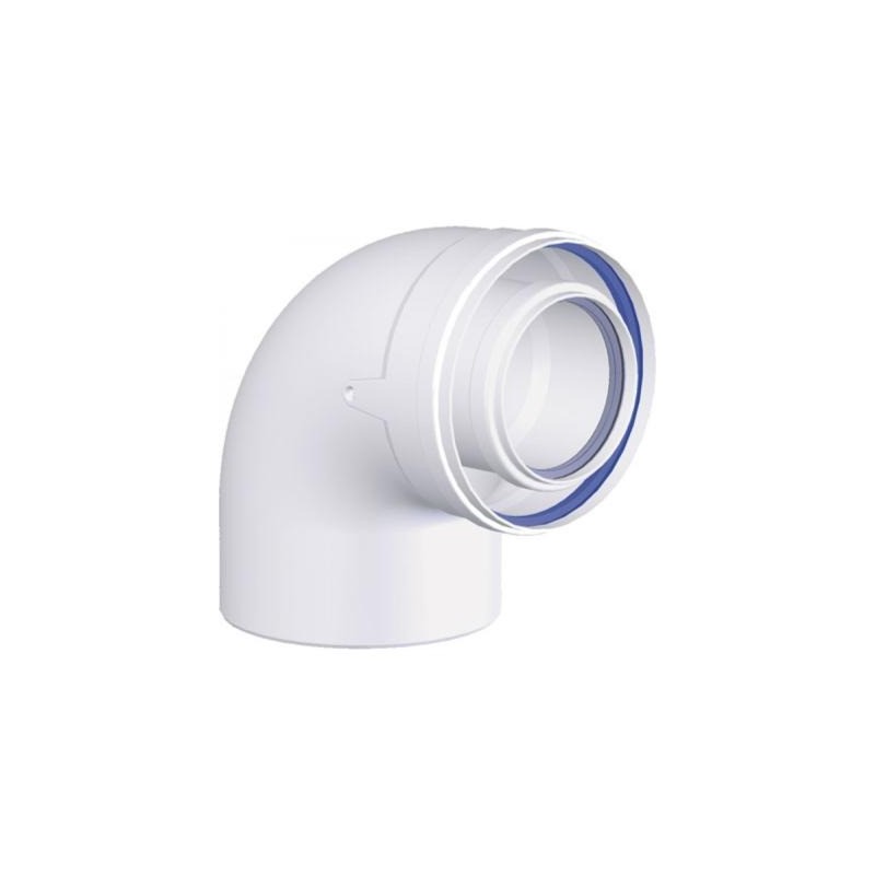 Coude Clapet Intégré ARISTON 3CEP 90° Ø80/125mm