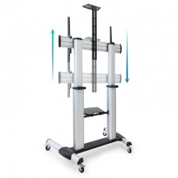 Support de Téléviseur sur Roulettes TOOQ Parthenon pour Écran 60" à 100" Argent - FS20300M-B