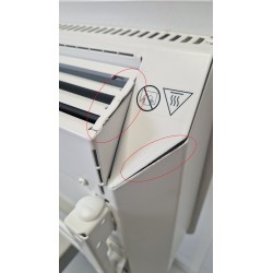 Radiateur Électrique à Inertie Fonte 1000W NOIROT Walter Plinthe Blanc pas cher.