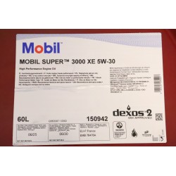 Fût Bidon de 60L Huile Moteur MOBIL Super 3000XE 5W-30 - 150942