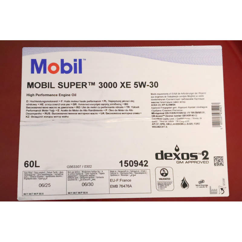 MOBIL SUPER 3000 XE 5W-30 60л