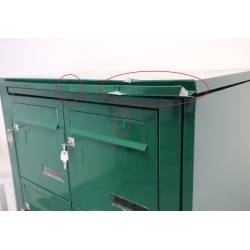 Bloc de 10 Boites aux Lettres LEABOX Collectives Extérieur Mural Vert - 2x5