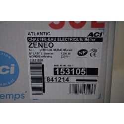 Chauffe-Eau Électrique 50L ATLANTIC Zénéo ACI Hybride 153105
