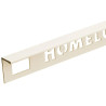 HOMELUX-Lot 10 Profilés Carrelage Alu  Jasmin 11mm L270cm Blanc -46229