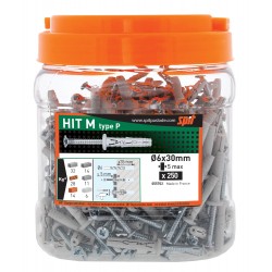 Lot de 250 Chevilles à frapper SPIT Hit M Type P Ø6x30/5P