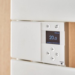 Sèche-Serviettes Électrique 1500W ATLANTIC Néfertiti Connecté Asymétrique Mât à Gauche Soufflant