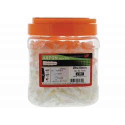 Lot de 350 Chevilles Arpon Plastique SPIT Type PAV Ø8x30mm