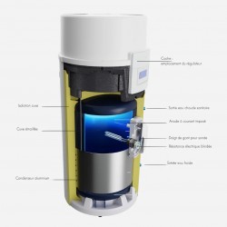 Chauffe-Eau Thermodynamique 250L DE DIETRICH Elensio HK404 Blindé R290 Stable Monophasé