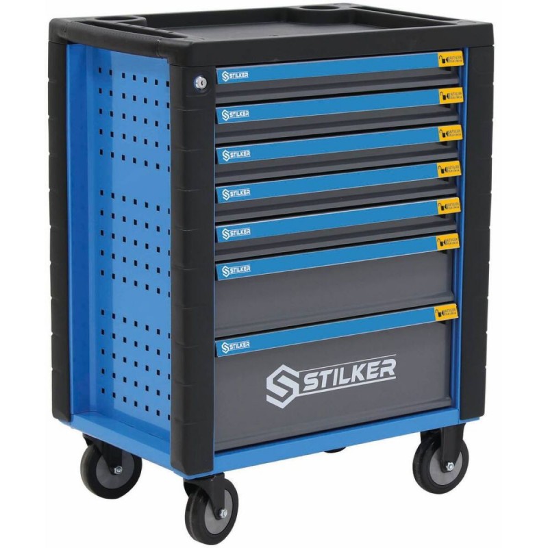 Servante Mobile d'atelier STILKER 7 Tiroirs Sans Outils Fermeture Centralisée