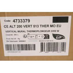 Chauffe-Eau Électrique 200L ALTECH Ø513mm Vertical Mural 4733379