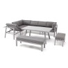 Salon de Jardin d'Angle 9 Places DCB GARDEN Antalya Aluminium Gris - ANTALYA-S1-GRIS