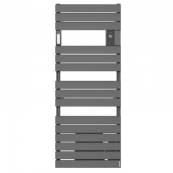 Sèche-Serviettes Electrique 1750W ATLANTIC Adélis Connecté avec Soufflerie Gris Anthracite - 861652