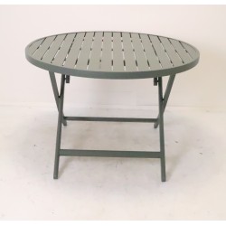 DCB GARDEN - Table Pliante Ronde Marius Ø110 - MARIUS-TB110-KAKI