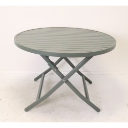 DCB GARDEN - Table Pliante Ronde Marius Ø110 - MARIUS-TB110-KAKI