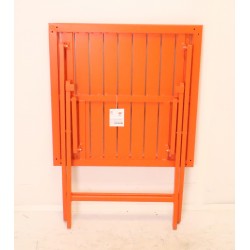 Table de Jardin Pliante 2 Personnes DCB GARDEN Marius Guéridon en Aluminium  70x70 cm Orange - MARIUS-TB70
