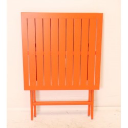 Table de Jardin Pliante 2 Personnes DCB GARDEN Marius Guéridon en Aluminium  70x70 cm Orange - MARIUS-TB70
