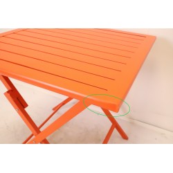 Table de Jardin Pliante 2 Personnes DCB GARDEN Marius Guéridon en Aluminium  70x70 cm Orange - MARIUS-TB70